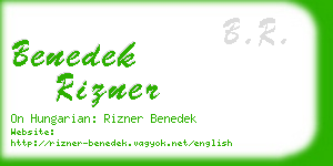 benedek rizner business card